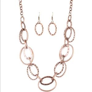 Copper Necklace/Earrings Set